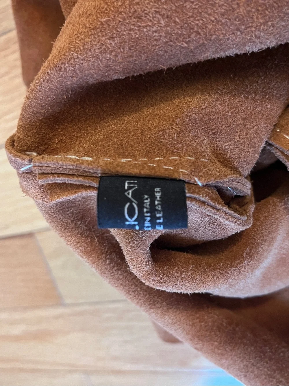 Vintage Pulicati Suede Hobo Bag in Cognac Brown
